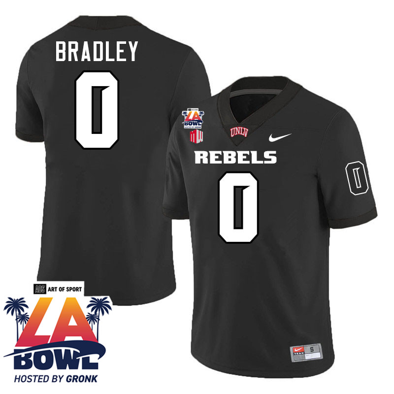 Jaden Bradley LA Bowl Jersey,UNLV Rebels 2024 LA Bowl Jersey-Black